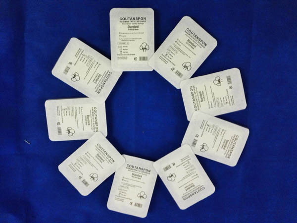 Absorbing gelatin hemostatic collagen sponge