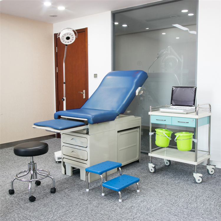 Midmark type exam table for gynecological examination