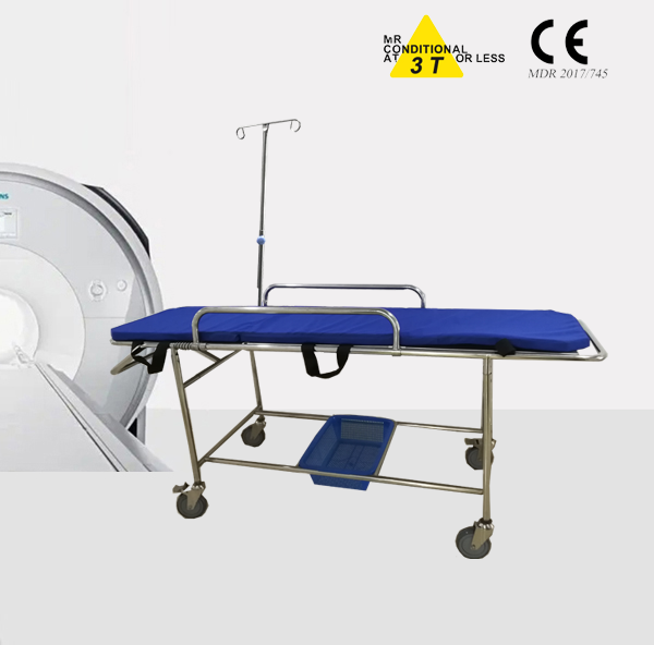  Non-magnetic stretcher trolle/MRI stretcher trolley / Non-magnetic stretcher/MR conditional up to 1.5T and 3.0T