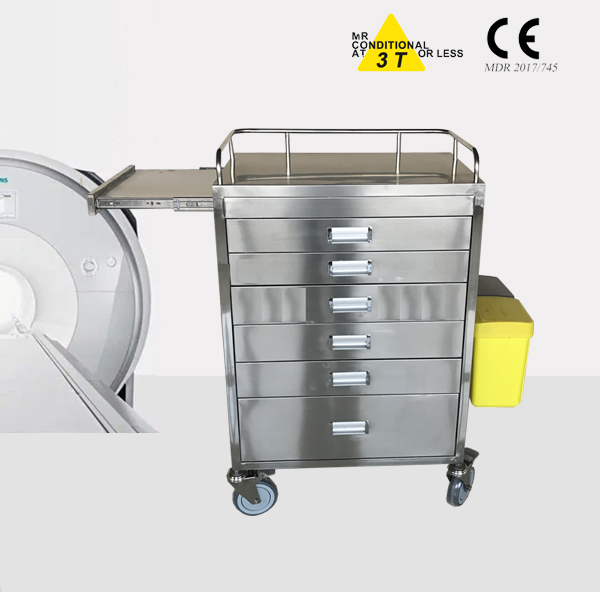 Non-magnetic emergency cart / MR-conditional to 1.5T and 3.0T MR equipment