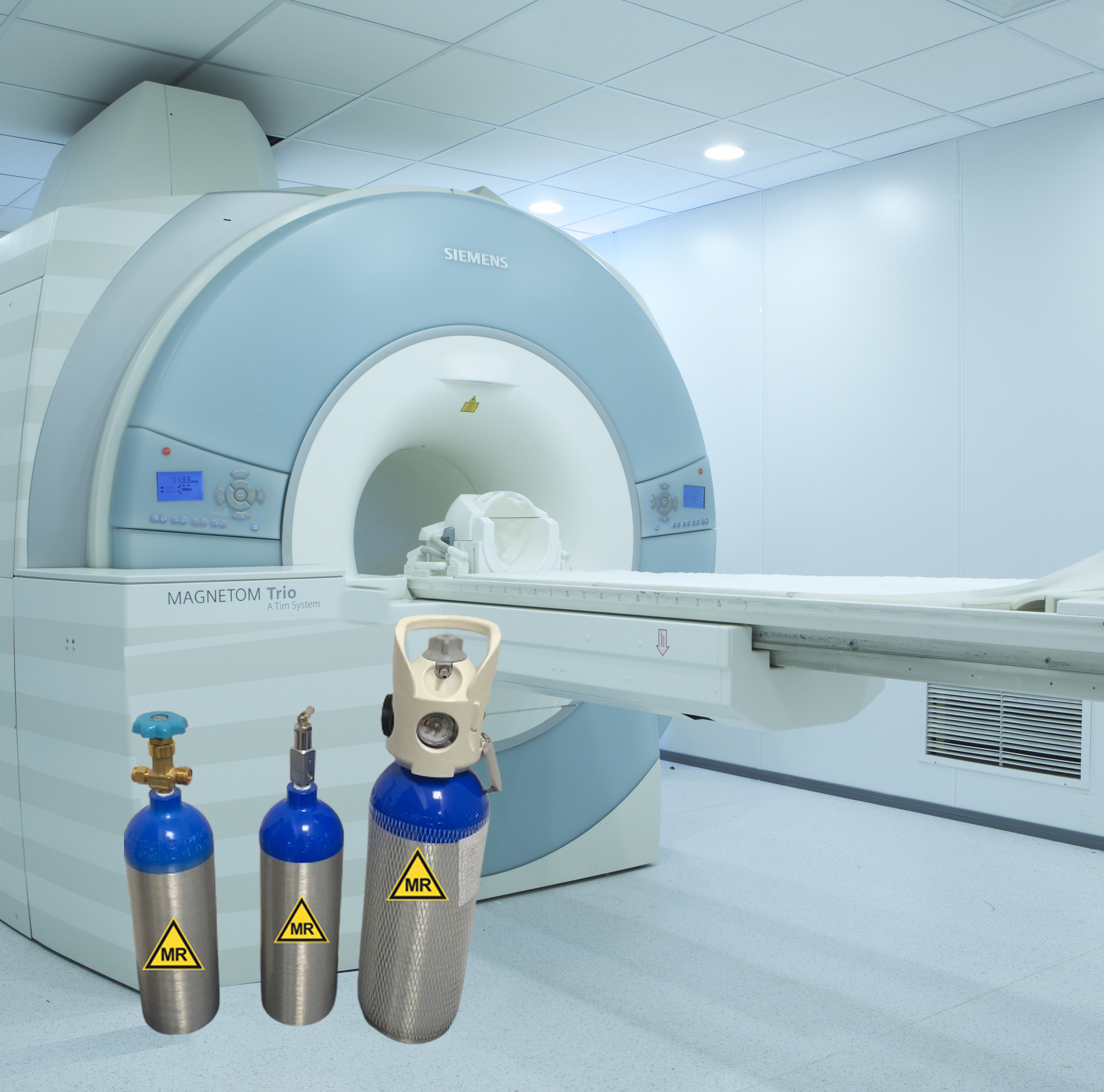 MRI Non-Magnetic Oxygen Cylinder