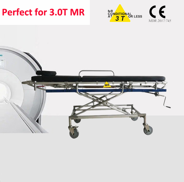  Stretchers for use in magnetic resonance room / height adjustable/  for 1.5T and 3.0T