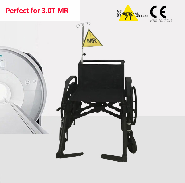 Non-magnetic wheelchair for X-ray room use / suitable for 7.0T MR equipment