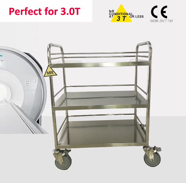 MRI compatible instrument trolley for 1.5T and 3.0T MR system