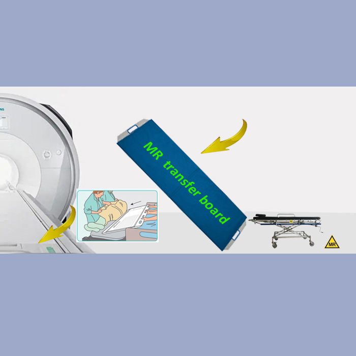 Easy mover transfer board/ rollboard for MRI room use/ MR conditional to 1.5T, 3.0T and 7.0T