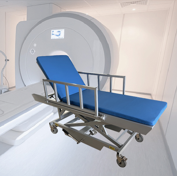 MRI Adjustable Height Stretcher Foot Operated for MR room use