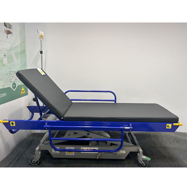 Non magnetic hydraulic height adjustable stretcher trolley/ MR compatible stretcher for MR use